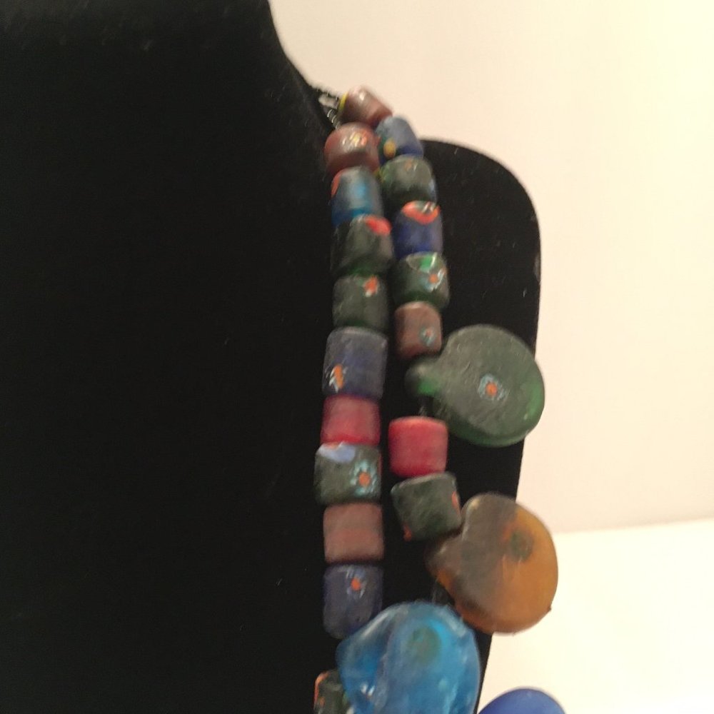 Handmade Millefiori Art Glass Necklace - Picture 12 of 14